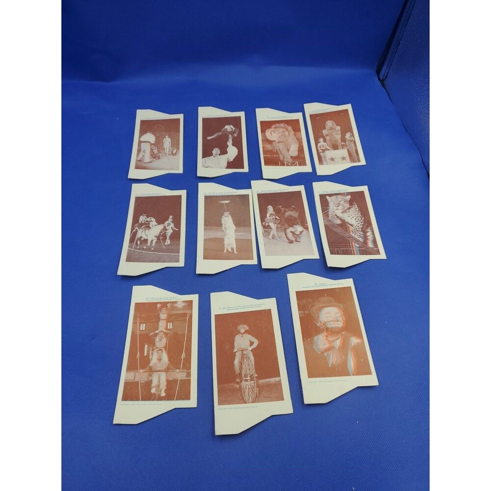 1953 MUFFET SHREDDED WHEAT Circus 3D CARD SET 11 THRILLER SCOPES Quaker Oats